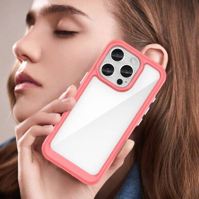 Akcija! Dėklas Outer Space Gel Frame iPhone 16 Pro Max - Raudonas  6 Akcija! Dėklas Outer Space Gel Frame iPhone 16 Pro Max - Raudonas  6