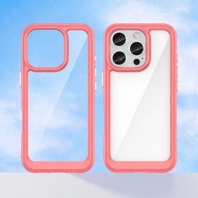 Akcija! Dėklas Outer Space Gel Frame iPhone 16 Pro Max - Raudonas  7 Akcija! Dėklas Outer Space Gel Frame iPhone 16 Pro Max - Raudonas  7