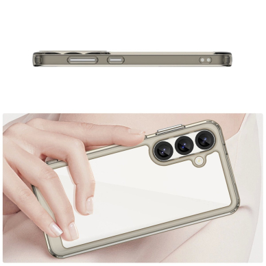 Dėklas Outer Space Gel Frame Samsung Galaxy S25 - Skaidrus Juodas 3 Dėklas Outer Space Gel Frame Samsung Galaxy S25 - Skaidrus Juodas 3