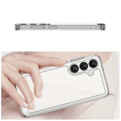 Dėklas Outer Space Gel Frame Samsung Galaxy S25 - Skaidrus Juodas 3 Dėklas Outer Space Gel Frame Samsung Galaxy S25 - Skaidrus Juodas 3