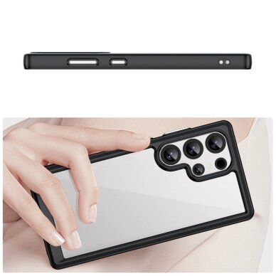 Akcija! Dėklas Outer Space Gel Frame Samsung Galaxy S25 Ultra - Juodas 3