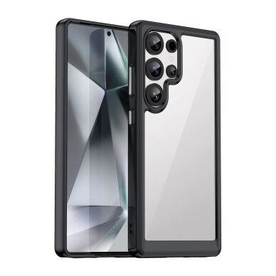 Akcija! Dėklas Outer Space Gel Frame Samsung Galaxy S25 Ultra - Juodas