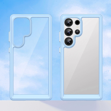 Dėklas Outer Space Gel Frame Samsung Galaxy S25 Ultra - Mėlynas 5 Dėklas Outer Space Gel Frame Samsung Galaxy S25 Ultra - Mėlynas 5