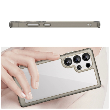 Dėklas Outer Space Gel Frame Samsung Galaxy S25 Ultra - Skaidrus Juodas 3 Dėklas Outer Space Gel Frame Samsung Galaxy S25 Ultra - Skaidrus Juodas 3