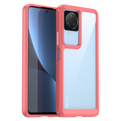 Dėklas Outer Space Case Xiaomi Poco F4 5G Raudonais kraštais Dėklas Outer Space Case Xiaomi Poco F4 5G Raudonais kraštais
