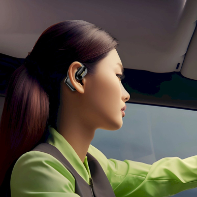 Dudao U4A OWS Bluetooth 5.3 IPX5 verslo ausinė – juoda 5