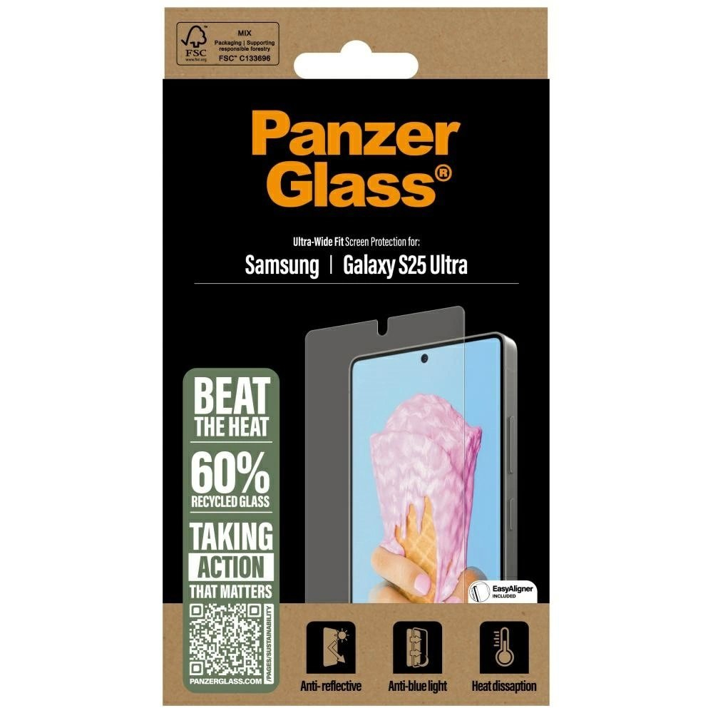 PanzerGlass All-in-One Ultra-Wide Fit apsauginis stiklas skirtas Samsung Galaxy S25 Ultra 3