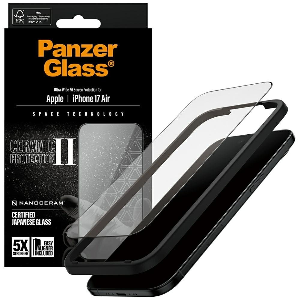 iPhone Air PanzerGlass Ceramic II Ultra-Wide Fit EasyAligner grūdintas stiklas 3 iPhone Air PanzerGlass Ceramic II Ultra-Wide Fit EasyAligner grūdintas stiklas 3