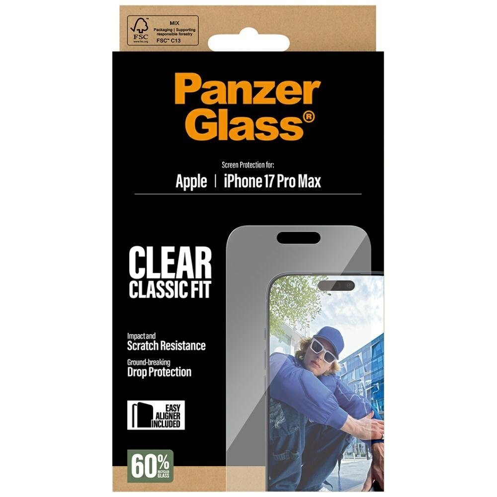 iPhone 17 Pro Max PanzerGlass Classic Fit EasyAligner grūdintas stiklas 4 iPhone 17 Pro Max PanzerGlass Classic Fit EasyAligner grūdintas stiklas 4