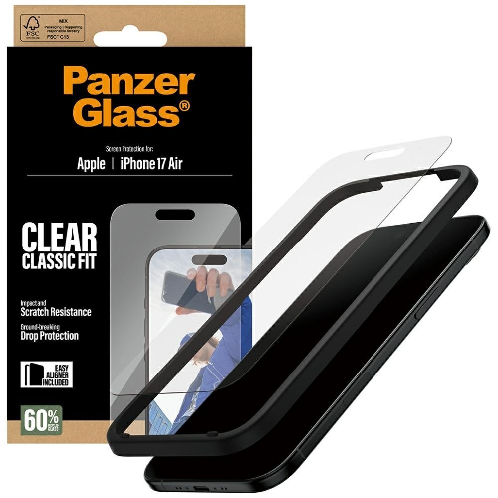 iPhone Air PanzerGlass Classic Fit EasyAligner grūdintas stiklas 3 iPhone Air PanzerGlass Classic Fit EasyAligner grūdintas stiklas 3