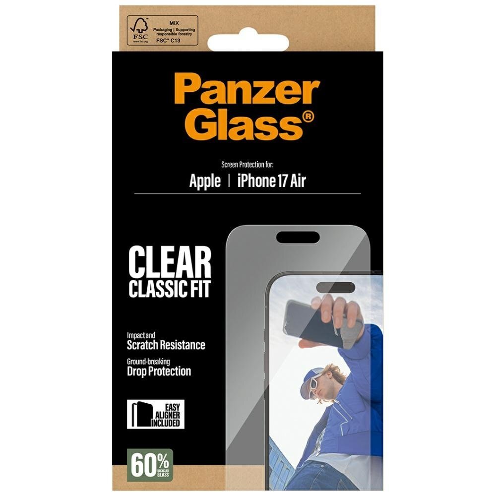 iPhone Air PanzerGlass Classic Fit EasyAligner grūdintas stiklas 4