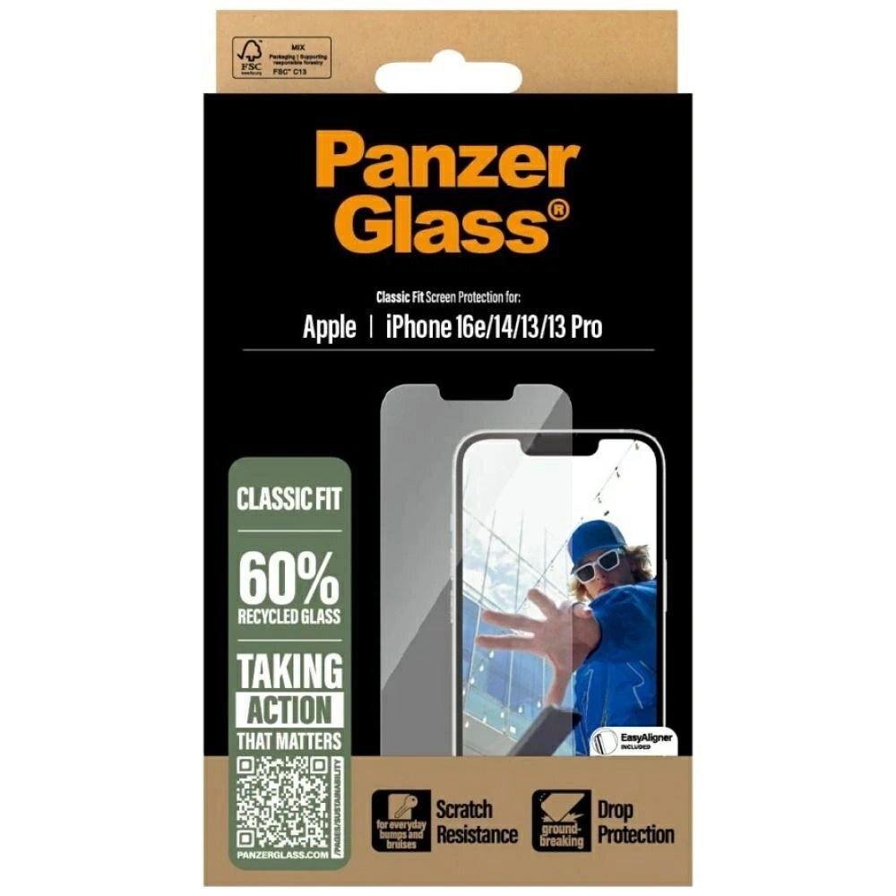 iPhone 16e PanzerGlass Classic Fit grūdintas stiklas – skaidrus 3 iPhone 16e PanzerGlass Classic Fit grūdintas stiklas – skaidrus 3
