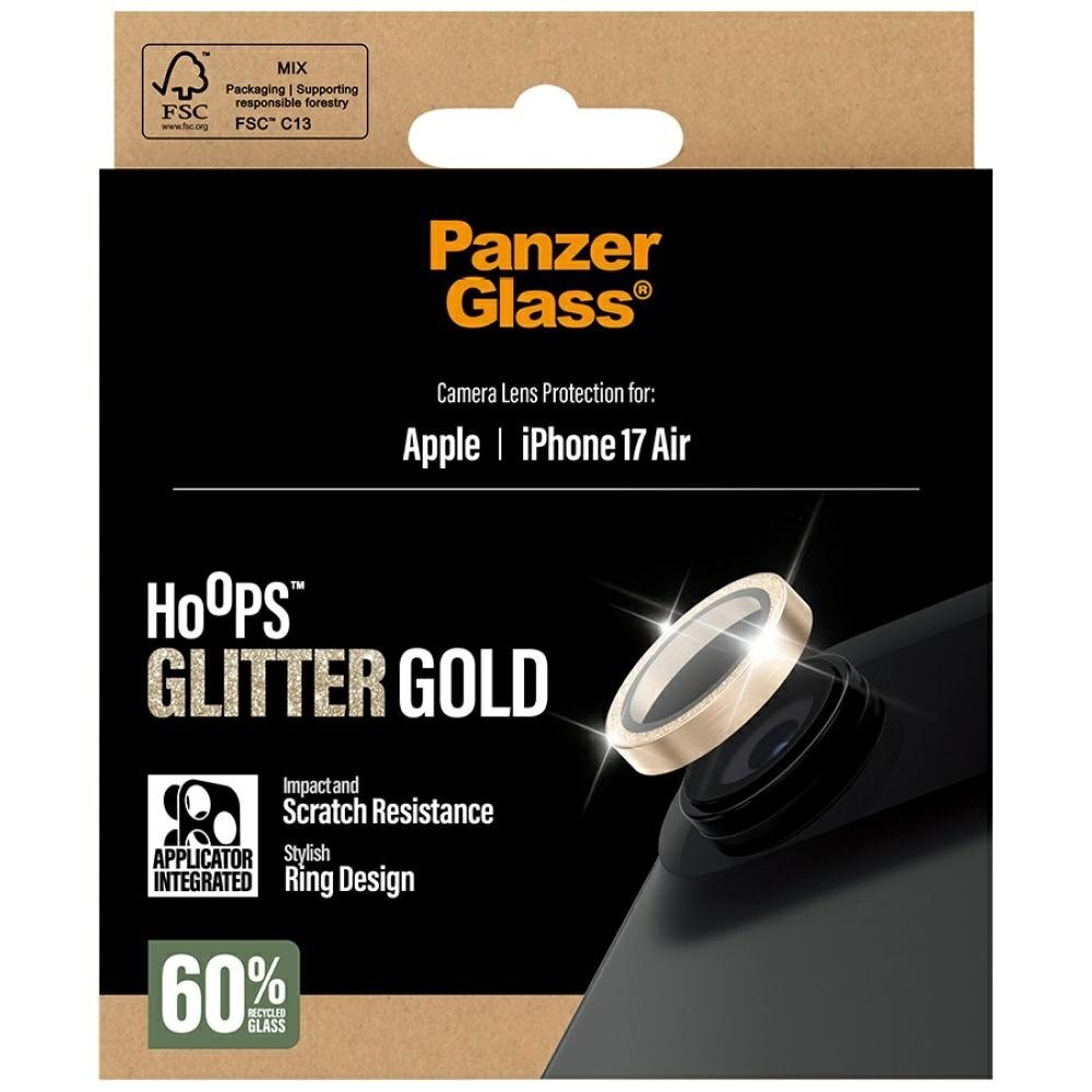 iPhone Air PanzerGlass Hoops Glitter auksinis kameros apsauginis stiklas 4 iPhone Air PanzerGlass Hoops Glitter auksinis kameros apsauginis stiklas 4
