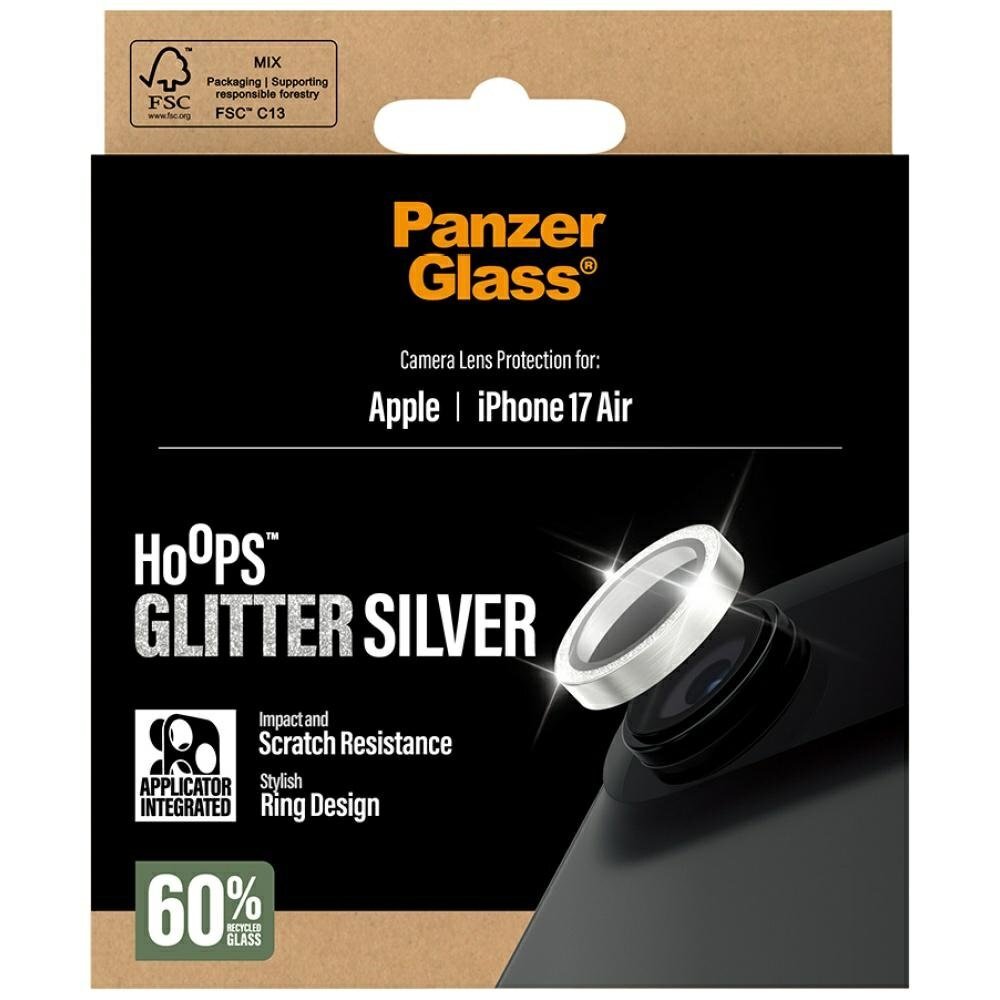 iPhone Air PanzerGlass Hoops Glitter sidabrinis kameros apsauginis stiklas 4 iPhone Air PanzerGlass Hoops Glitter sidabrinis kameros apsauginis stiklas 4