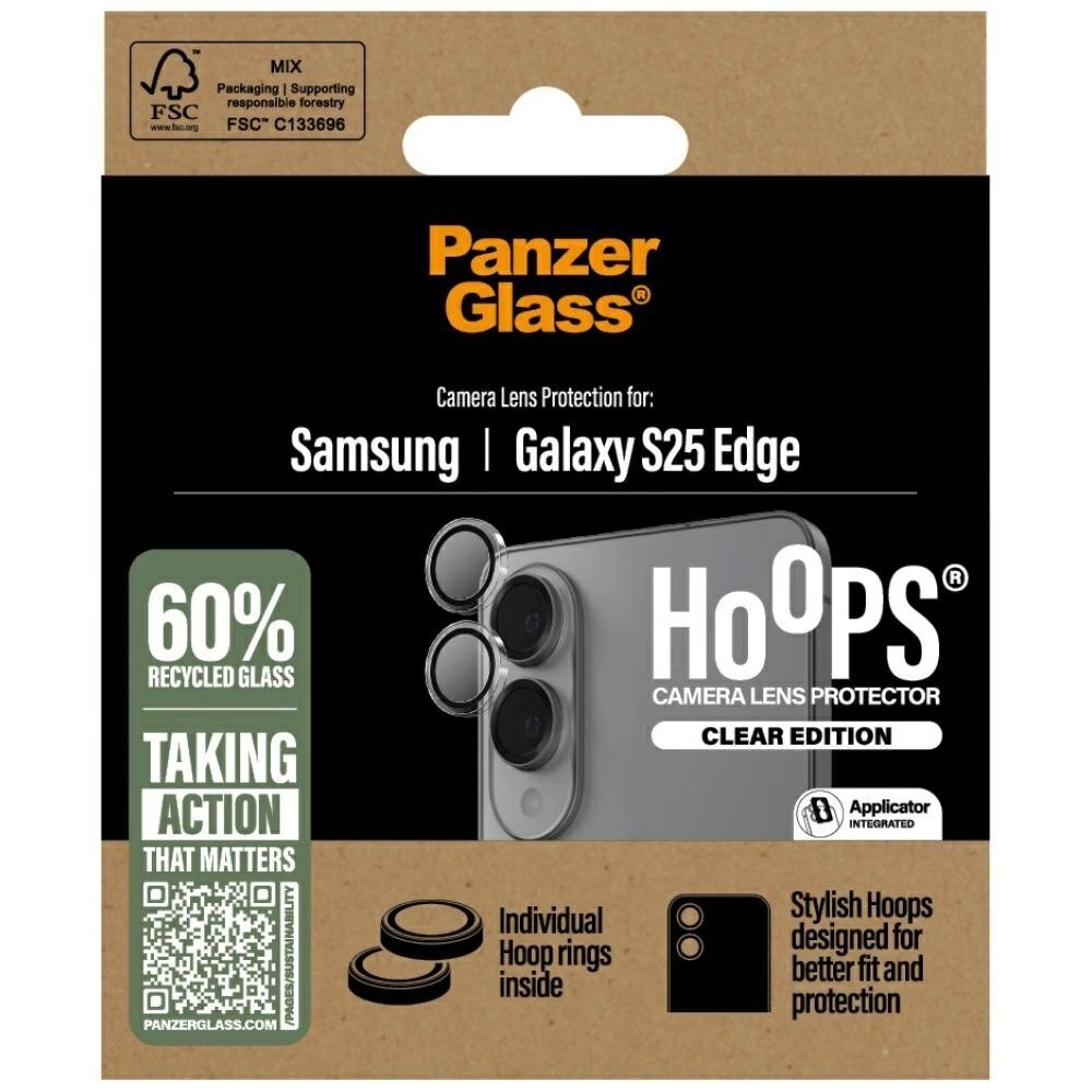 Samsung Galaxy S25 Edge PanzerGlass Hoops kameros apsauga – skaidri 3 Samsung Galaxy S25 Edge PanzerGlass Hoops kameros apsauga – skaidri 3