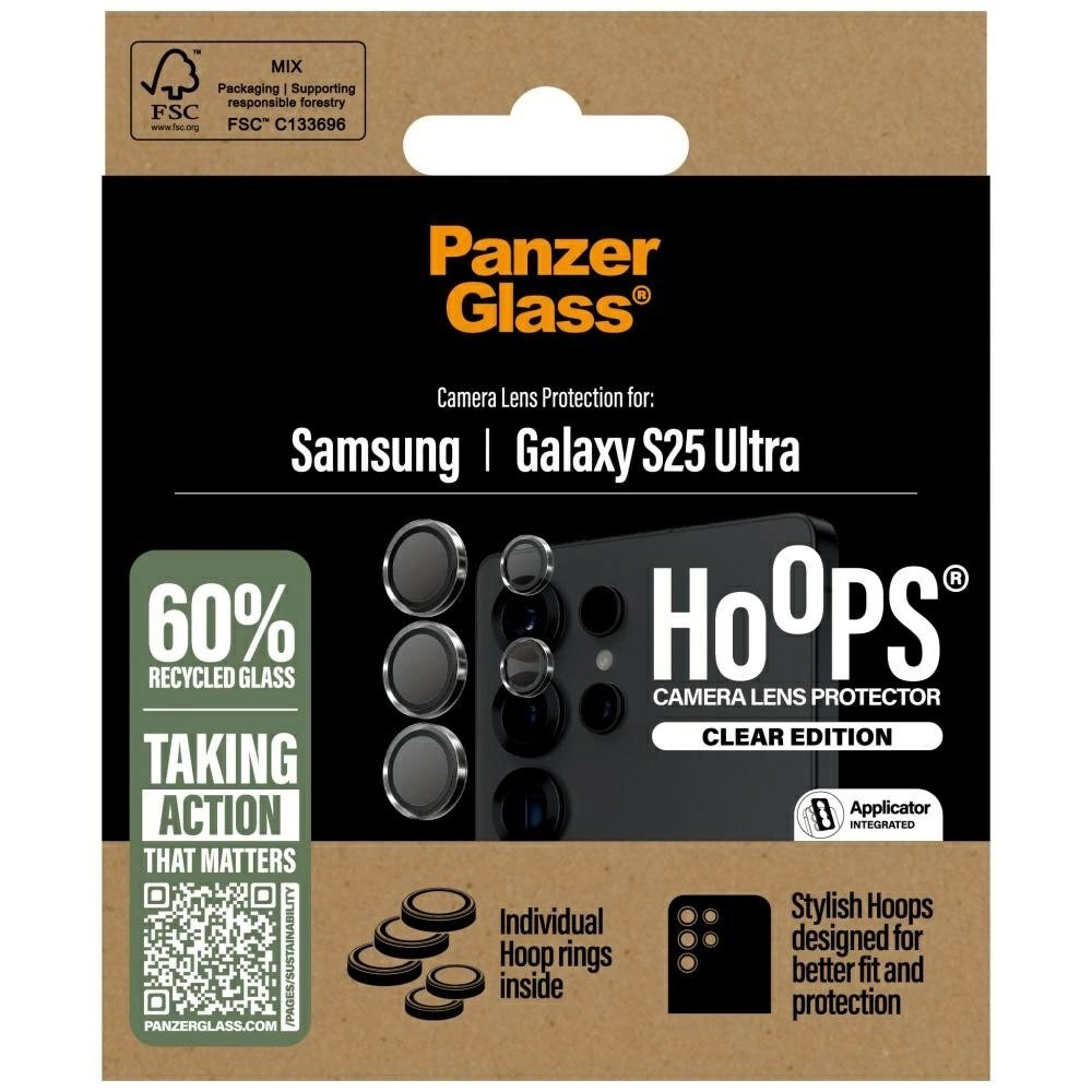 PanzerGlass Hoops Lens Protector Apsauginis stiklas Samsung Galaxy S25 Ultra Clear 3 PanzerGlass Hoops Lens Protector Apsauginis stiklas Samsung Galaxy S25 Ultra Clear 3