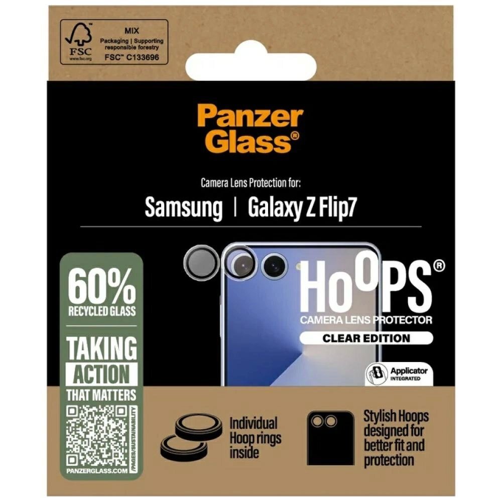 Samsung Galaxy Z Flip 7 PanzerGlass Hoops kameros stiklas 3 Samsung Galaxy Z Flip 7 PanzerGlass Hoops kameros stiklas 3