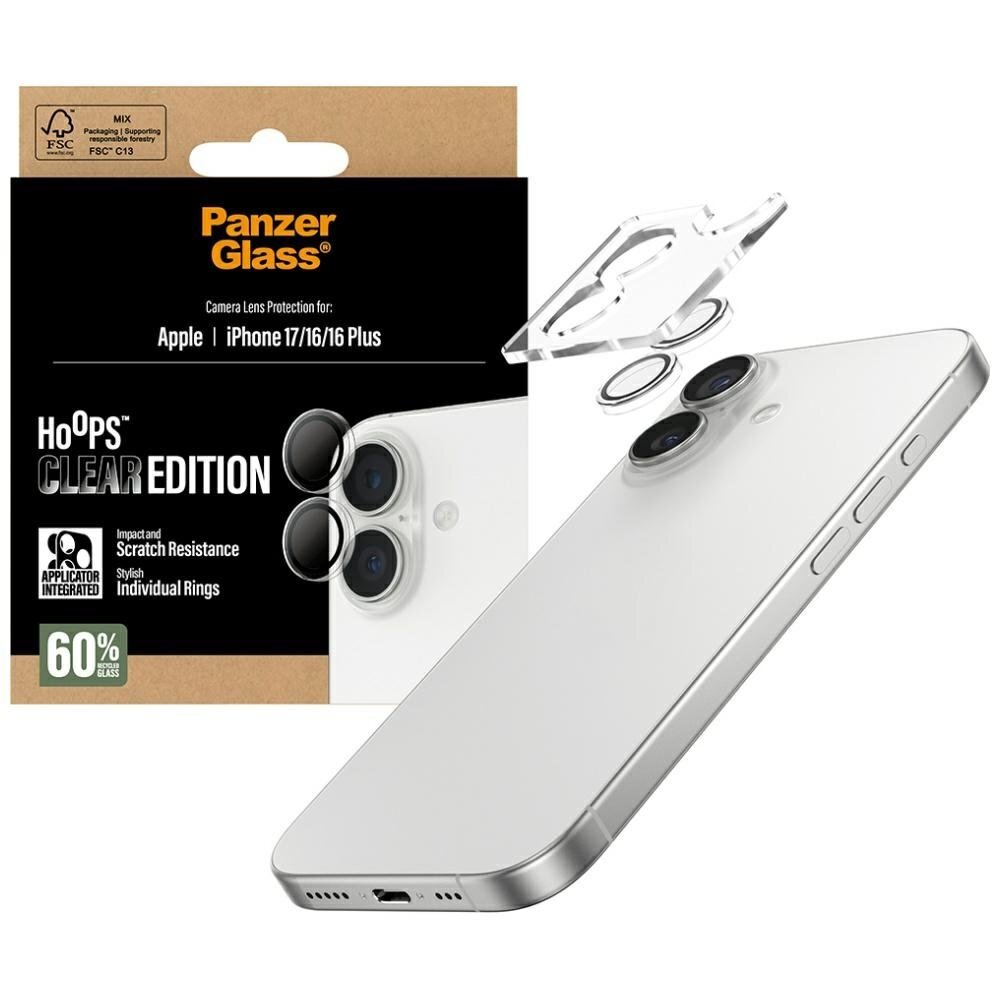 iPhone 16 / 16 Plus / 17 PanzerGlass Hoops kameros stiklo apsauga 3 iPhone 16 / 16 Plus / 17 PanzerGlass Hoops kameros stiklo apsauga 3