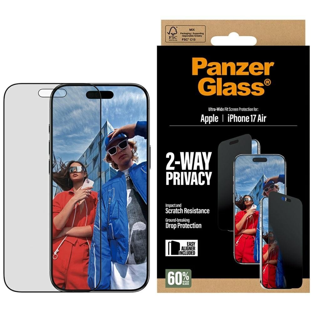 iPhone Air PanzerGlass Ultra-Wide Fit EasyAligner Privacy Glass – privatumo iPhone Air PanzerGlass Ultra-Wide Fit EasyAligner Privacy Glass – privatumo