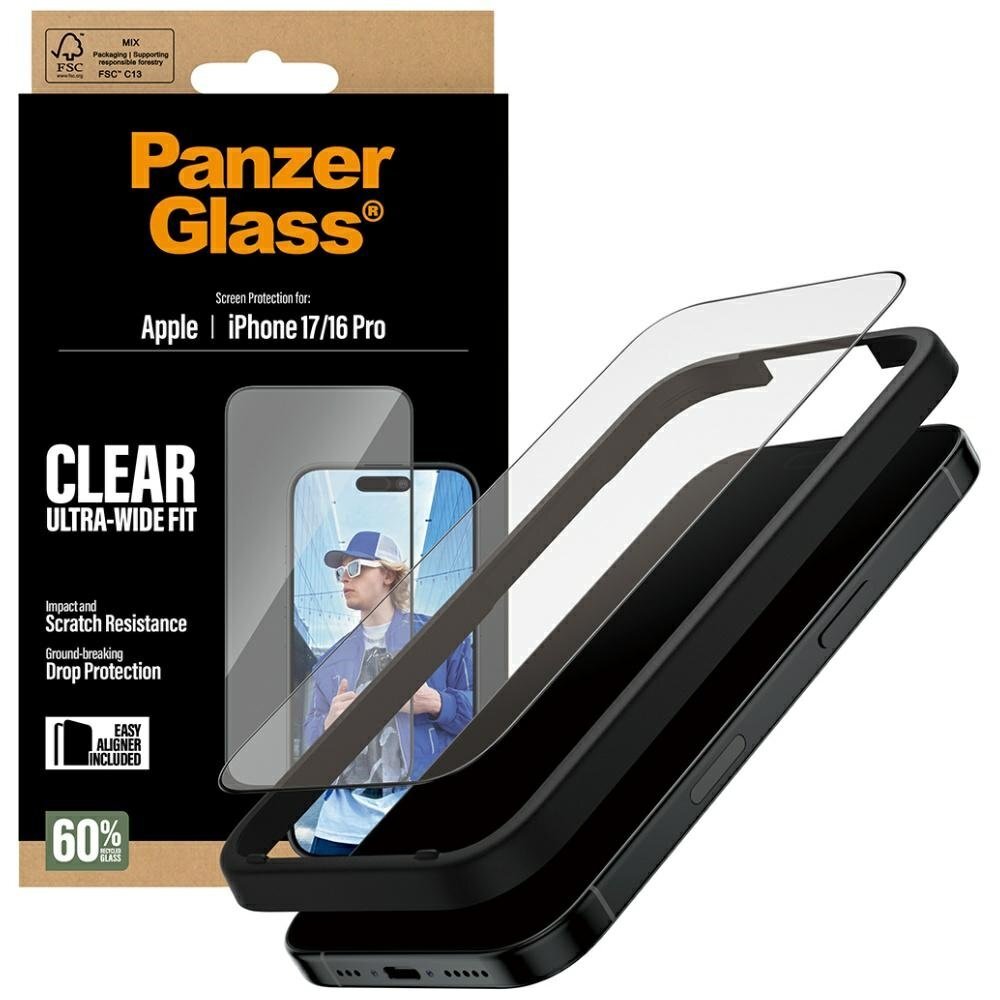 iPhone 17 / 16 Pro PanzerGlass Ultra-Wide Fit EasyAligner grūdintas stiklas 3 iPhone 17 / 16 Pro PanzerGlass Ultra-Wide Fit EasyAligner grūdintas stiklas 3