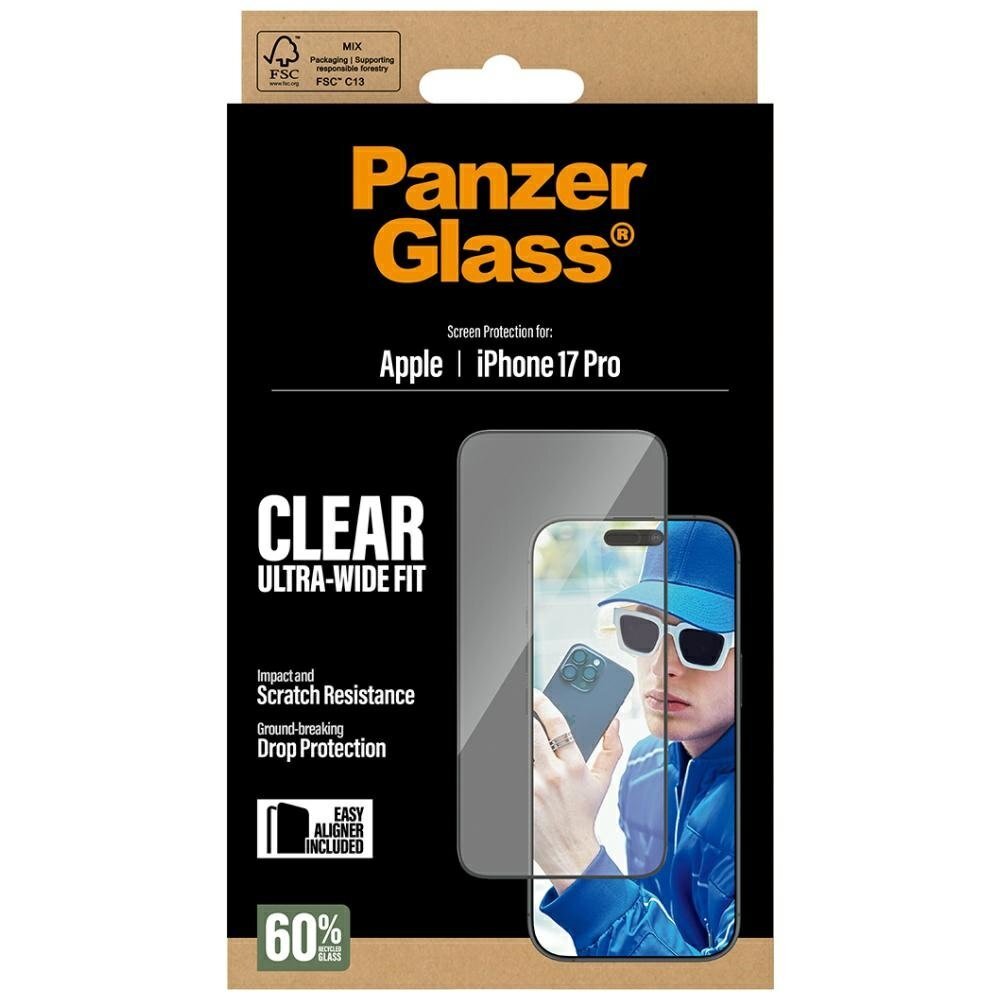 iPhone 17 Pro PanzerGlass Ultra-Wide Fit EasyAligner grūdintas stiklas 4 iPhone 17 Pro PanzerGlass Ultra-Wide Fit EasyAligner grūdintas stiklas 4