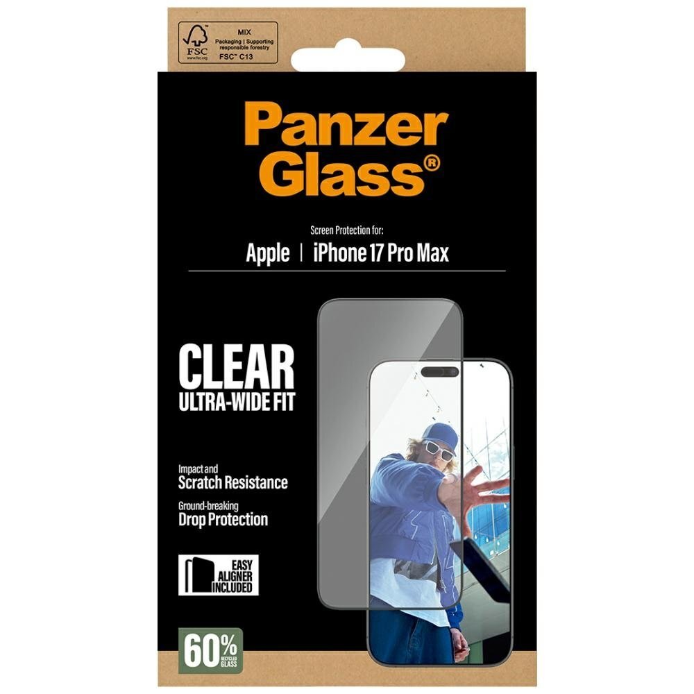 iPhone 17 Pro Max PanzerGlass Ultra-Wide Fit EasyAligner grūdintas stiklas 4 iPhone 17 Pro Max PanzerGlass Ultra-Wide Fit EasyAligner grūdintas stiklas 4
