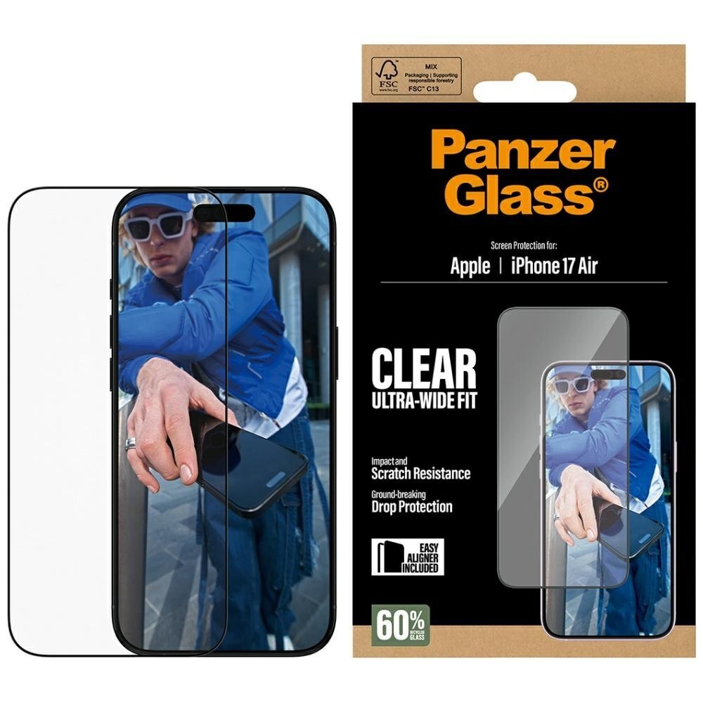 iPhone Air PanzerGlass Ultra-Wide Fit EasyAligner grūdintas stiklas iPhone Air PanzerGlass Ultra-Wide Fit EasyAligner grūdintas stiklas