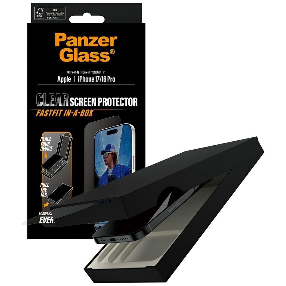 iPhone 17 / 16 Pro PanzerGlass Ultra-Wide Fit Fastfit grūdintas stiklas 3 iPhone 17 / 16 Pro PanzerGlass Ultra-Wide Fit Fastfit grūdintas stiklas 3
