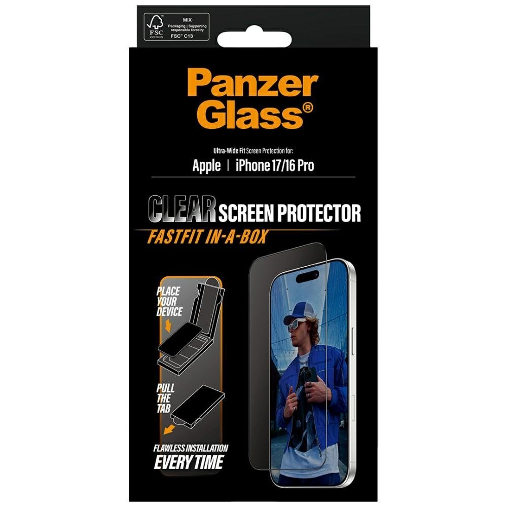 iPhone 17 / 16 Pro PanzerGlass Ultra-Wide Fit Fastfit grūdintas stiklas 4 iPhone 17 / 16 Pro PanzerGlass Ultra-Wide Fit Fastfit grūdintas stiklas 4