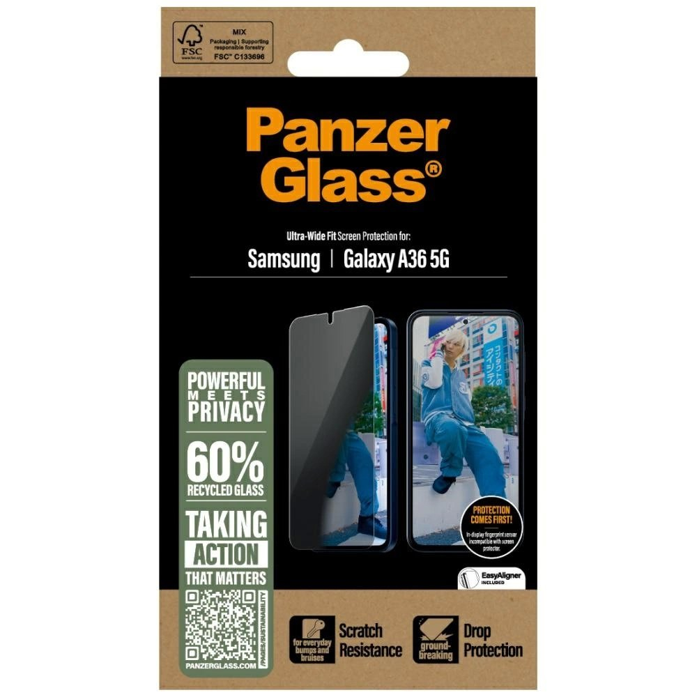 PanzerGlass Ultra-Wide Fit privatumo stiklas skirtas Samsung Galaxy A36 5G 3