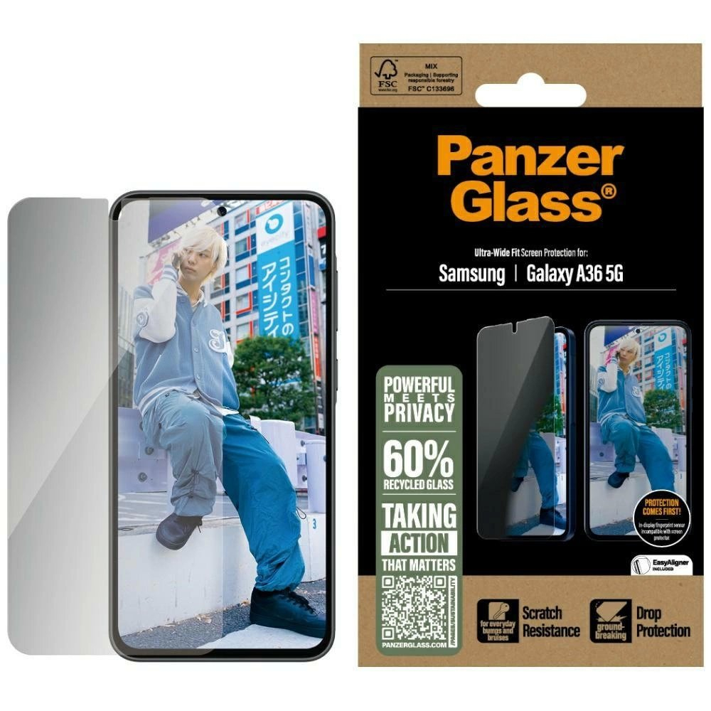 PanzerGlass Ultra-Wide Fit privatumo stiklas skirtas Samsung Galaxy A36 5G PanzerGlass Ultra-Wide Fit privatumo stiklas skirtas Samsung Galaxy A36 5G