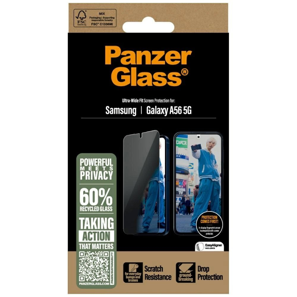 PanzerGlass Ultra-Wide Fit privatumo stiklas skirtas Samsung Galaxy A56 5G 3 PanzerGlass Ultra-Wide Fit privatumo stiklas skirtas Samsung Galaxy A56 5G 3