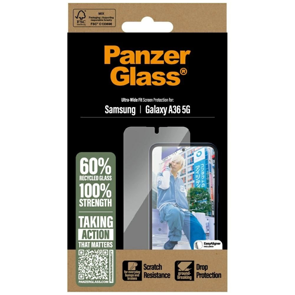 PanzerGlass Ultra-Wide Fit grūdintas stiklas skirtas Samsung Galaxy A36 5G 3