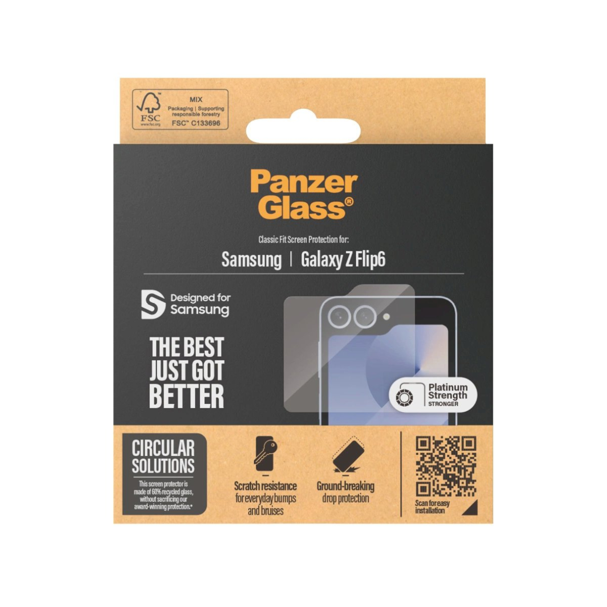 Samsung Galaxy Z Flip 6 PanzerGlass Classic Fit apsauginis stiklas 3