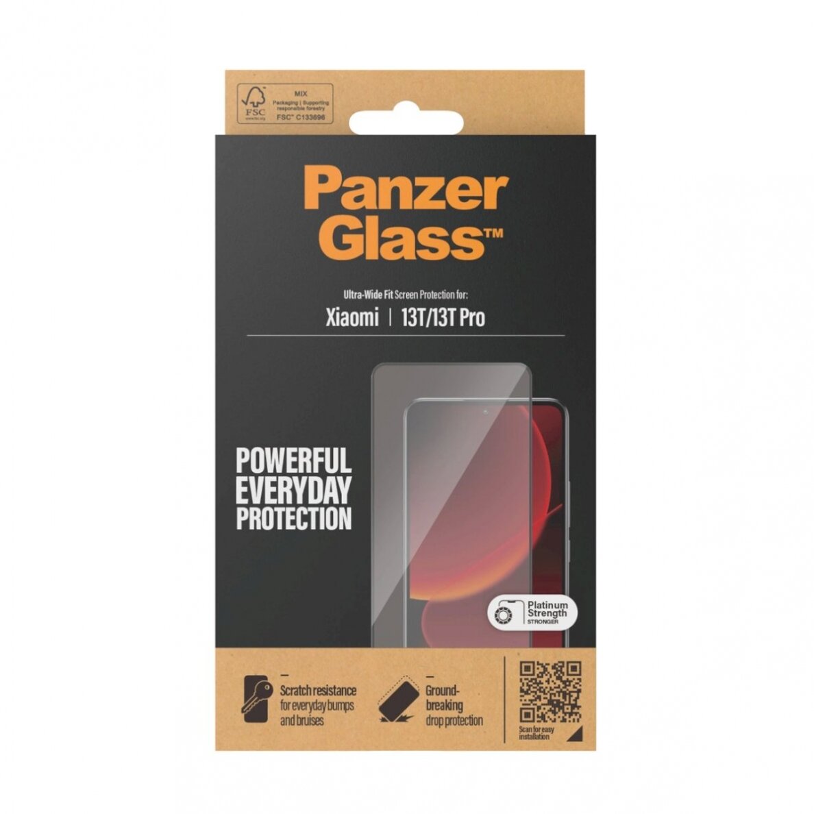 PanzerGlass Ultra-Wide Fit Antibacterial apsauginis stiklas  Xiaomi 13T / 13T Pro -Juodas PanzerGlass Ultra-Wide Fit Antibacterial apsauginis stiklas  Xiaomi 13T / 13T Pro -Juodas