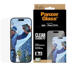 iPhone 17 / 16 Pro PanzerGlass Classic Fit EasyAligner grūdintas stiklas iPhone 17 / 16 Pro PanzerGlass Classic Fit EasyAligner grūdintas stiklas