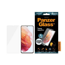 Samsung Galaxy S21 PanzerGlass E2E Microfracture antibakterinis stiklas – su juodu rėmeliu