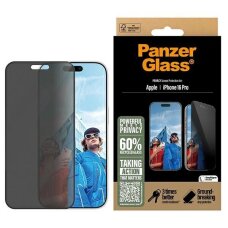 iPhone 16 Pro 6.3" PanzerGlass Privacy Screen Protector Ultra-Wide Fit P2862