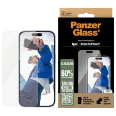 iPhone 16 6.1" PanzerGlass Screen Protector Classic Fit 2873