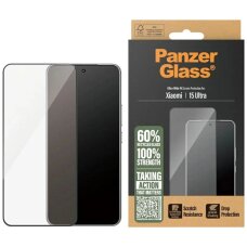 Xiaomi 15 Ultra PanzerGlass Ultra-Wide Fit grūdintas stiklas su juodu rėmeliu
