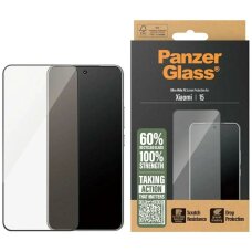 Xiaomi 15 PanzerGlass Ultra-Wide Fit grūdintas stiklas su juodu rėmeliu