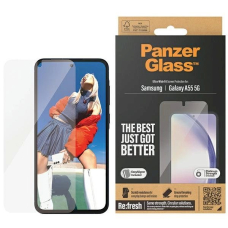 Samsung Galaxy A55 5G PanzerGlass Ultra-Wide Fit grūdintas stiklas su pozicionieriumi