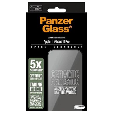 iPhone 16 Pro 6.3" PanzerGlass Ceramic Screen Protector Ultra-Wide Fit 2854 3 iPhone 16 Pro 6.3" PanzerGlass Ceramic Screen Protector Ultra-Wide Fit 2854 3
