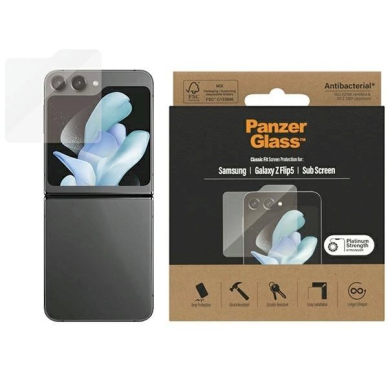 Samsung Galaxy Z Flip 5 Panzer stiklas Classic Fit antibacterial apsauginis stiklas