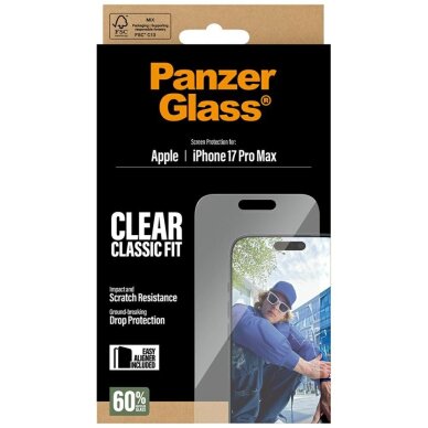 iPhone 17 Pro Max PanzerGlass Classic Fit EasyAligner grūdintas stiklas 4 iPhone 17 Pro Max PanzerGlass Classic Fit EasyAligner grūdintas stiklas 4