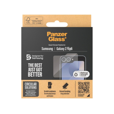 Samsung Galaxy Z Flip 6 PanzerGlass Classic Fit apsauginis stiklas 3 Samsung Galaxy Z Flip 6 PanzerGlass Classic Fit apsauginis stiklas 3