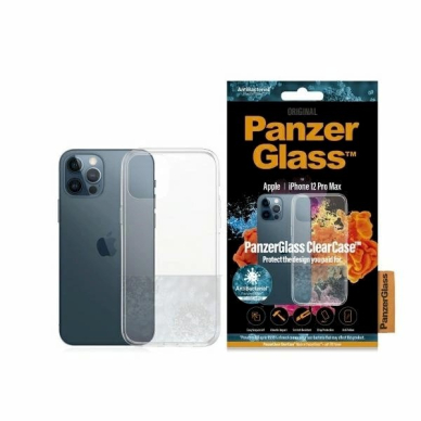 iPhone 12 Pro Max PanzerGlass SkaidrusDėklas antibakterinis dėklas – skaidrus