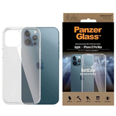iPhone 12 Pro Max PanzerGlass ClearCase antibakterinis dėklas su kariniu sertifikatu – skaidrus