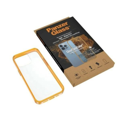 PanzerGlass ClearCase Antibacterial Military Grade Certified Case skirtas iPhone 13 Pro - Transparent Yellow 4