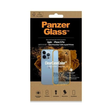 PanzerGlass ClearCase Antibacterial Military Grade Certified Case skirtas iPhone 13 Pro - Transparent Yellow 5